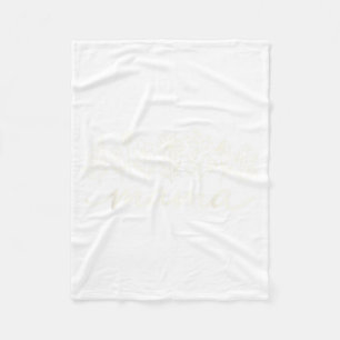 Cute Mama Wildflower Outline Aesthetic Mum Life Fleece Blanket