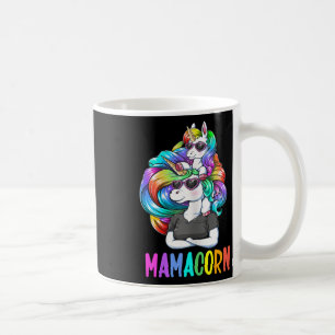 Cute Mamacorn Fun Unicorn Mothers Day Rainbow Colo Coffee Mug