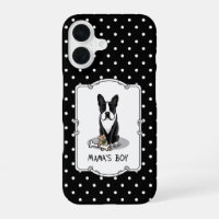 Cute Mama's Boy Boston Terrier (black)