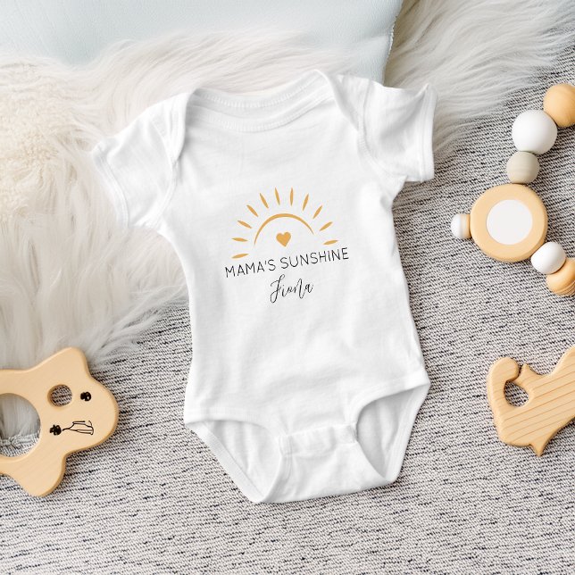 Cute Mama's Sunshine Personalised Baby Bodysuit (Cute Mama's Sunshine Personalized Baby Bodysuit)