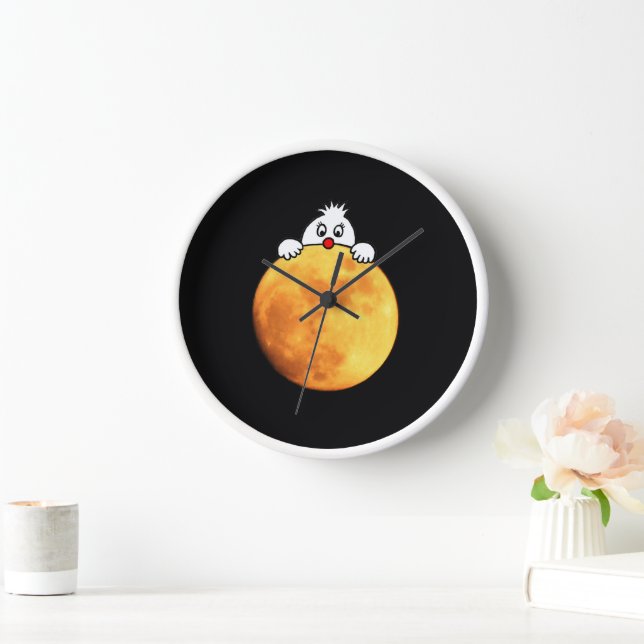 Cute man in the moon clock (Home)