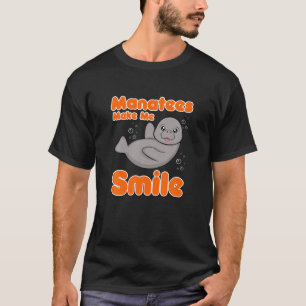 Cute Mana Waving Sea Animal Wildlife T-Shirt