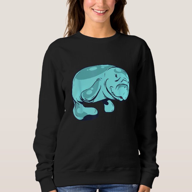 Cute Manatee  Aquatic Animal Sea Animal Manatee Sweatshirt (Front)