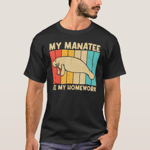 Cute Manatee For Kids Boys Sea Cow Dugong Manatee T-Shirt