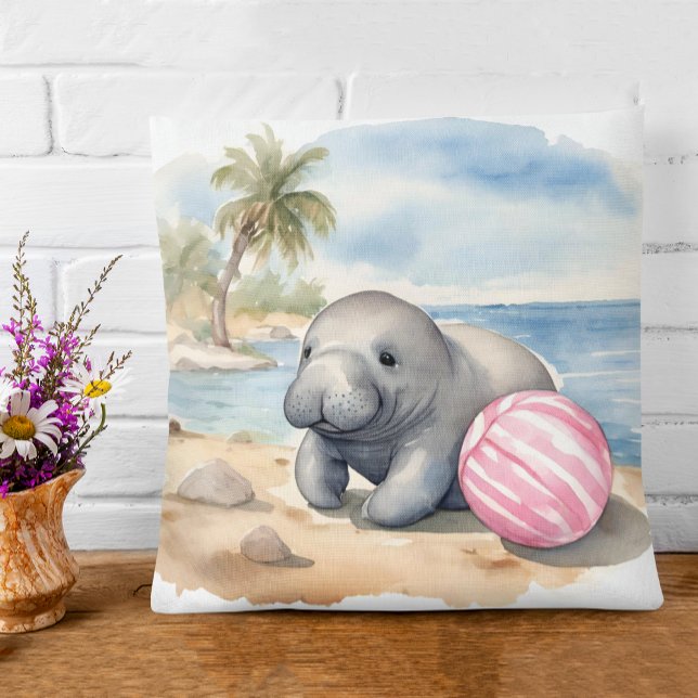 Cute Manatee Girls Cushion (Creator Uploaded)