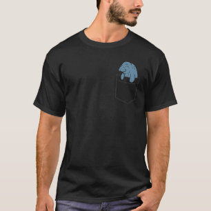Cute Manatee In The Pocket Ocean Beach Vacation Ma T-Shirt