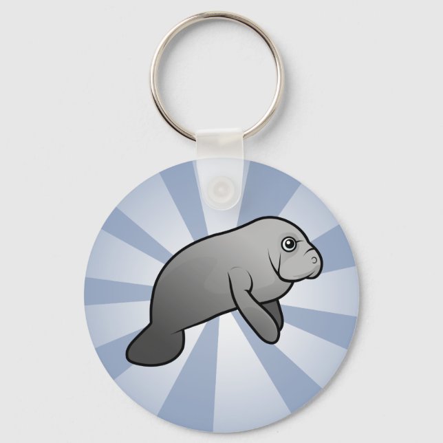 Cute Manatee Key Ring (Front)