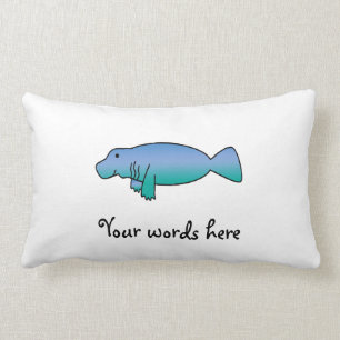 Cute manatee lumbar cushion