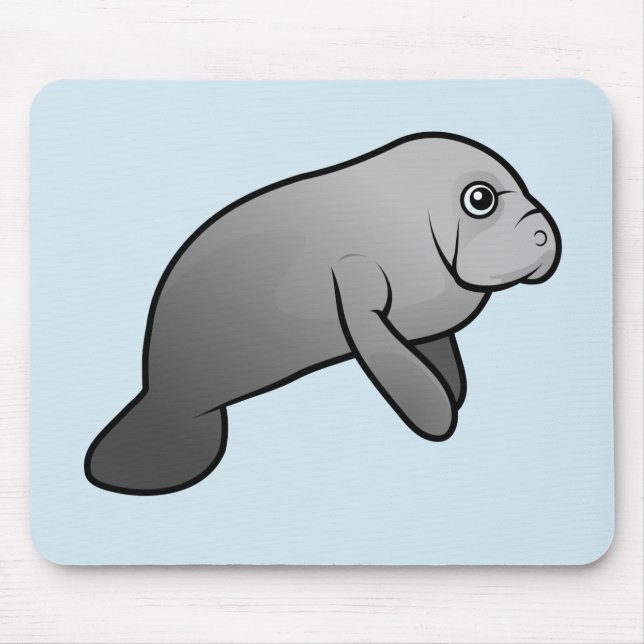 Cute Manatee Mouse Pad (Front)