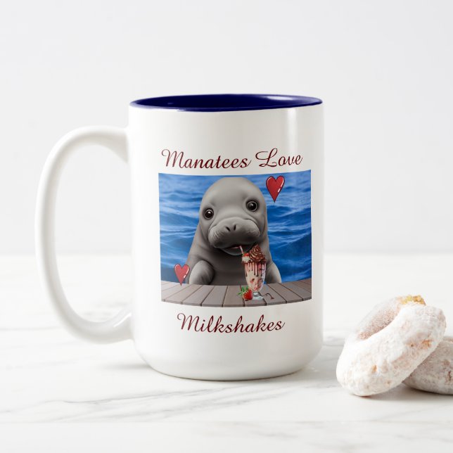 Cute Manatee Mug (With Donut)