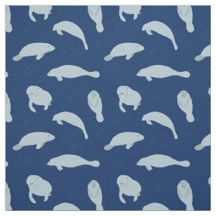 Cute Manatee Pattern Fabric