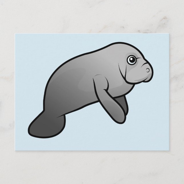 Cute Manatee Postcard (Front)