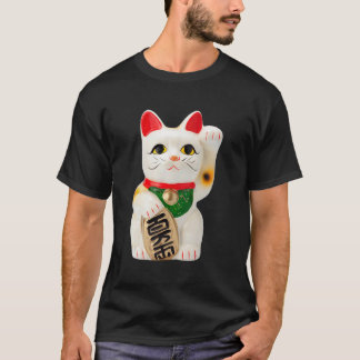 Cute Maneki Neko Chinese Lucky Cat Japanese Figuri T-Shirt