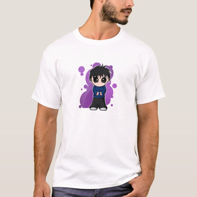 Cute Manga/Anime boy T-Shirt (Front)