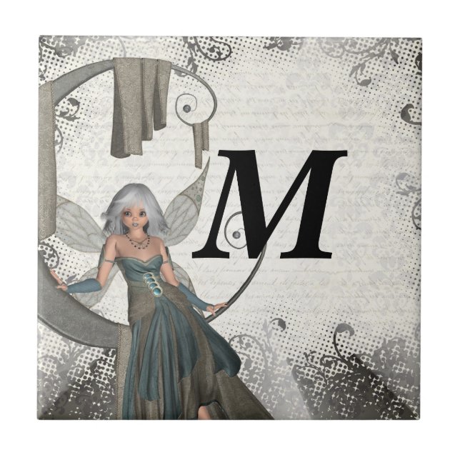 Cute manga fairy ceramic tile (Front)