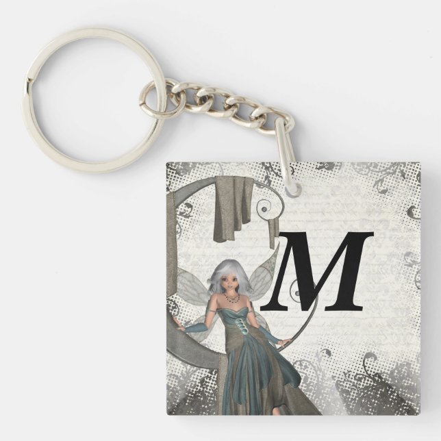 Cute manga fairy key ring (Front)