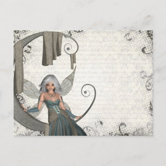 Cute manga fairy postcard