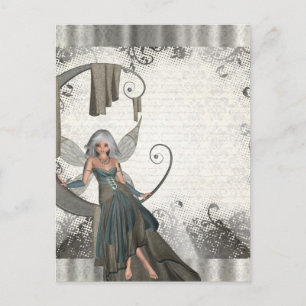 Cute manga fairy postcard