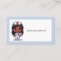 Cute Manga Nurse Brown Hair Eyes Blue Frame