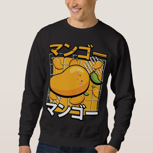 Cute Mango Fruit Kawaii Japanese Retro Anime Sweatshirt (Front)