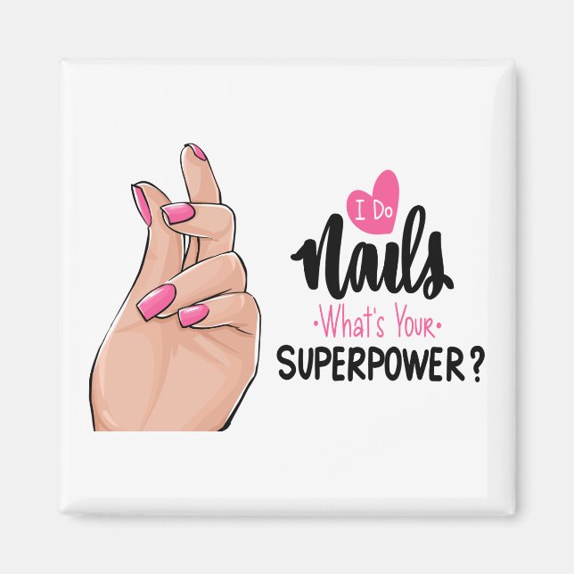 Cute Manicurist Gift Nail Tech Fingernails Nails Magnet (Front)