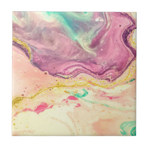 Cute Marble Abstract Pattern Ceramic Tile