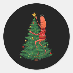Cute Marcus The Worm Merry Christmas Santa Marcus  Classic Round Sticker
