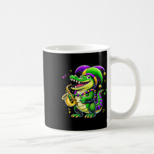 Cute Mardi Gras Alligator Jester Hat Carnival Para Coffee Mug