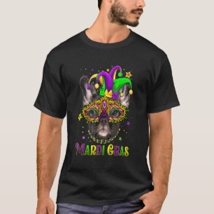 Cute Mardi Gras Carnival French Bulldog Dog Mardi T-Shirt