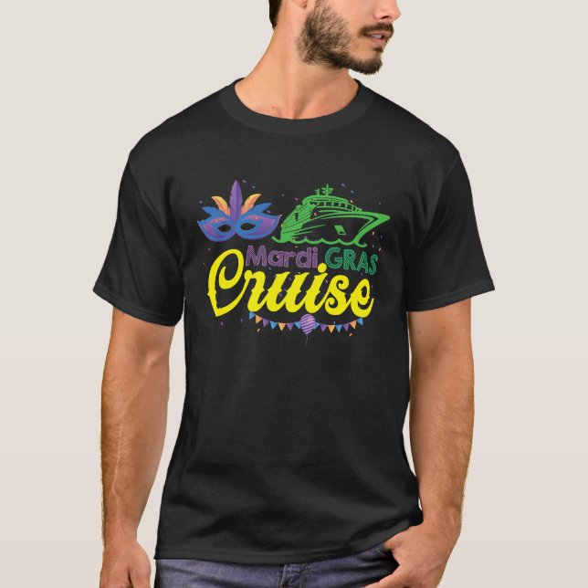 Cute Mardi Gras Cruise by Boat Couple Family Vacat T-Shirt (Front)