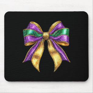 Cute Mardi Gras Fat Coquette Bow Tuesday Kids Girl Mouse Pad
