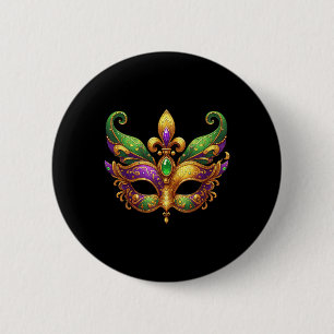 Cute Mardi Gras Mask Fun 2025 Mardi Gras Party Kid 6 Cm Round Badge