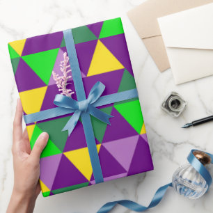 Cute Mardi Gras pattern tiled wrap Wrapping Paper