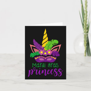 Cute Mardi Gras Princess Shirt Kids Toddler Girl O Card