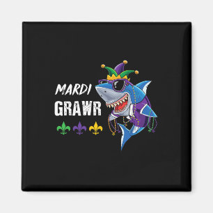 Cute Mardi Gras Shark New Orleans Tuesday Boys Fis Magnet