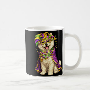 Cute Mardi Gras Themed West Highland Terrier, West Coffee Mug