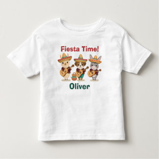 Cute Mariachi Animals Llama Donkey Puppy Fiesta Toddler T-Shirt