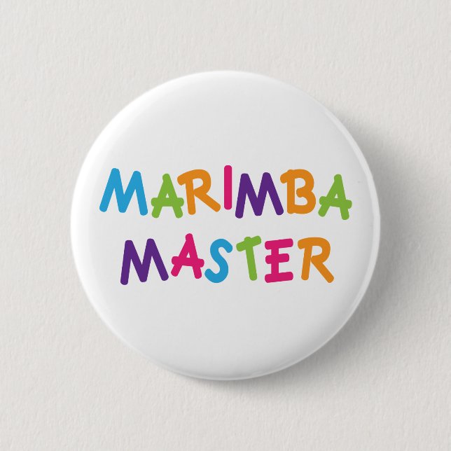 Cute Marimba Master 6 Cm Round Badge (Front)