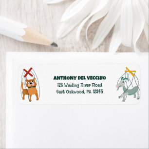 Cute Marionette Puppets Puppeteers Return Address Label
