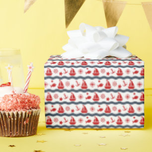 Cute Maritime Pattern Wrapping Paper
