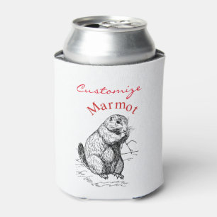 Cute Marmot Animal Thunder_Cove Can Cooler