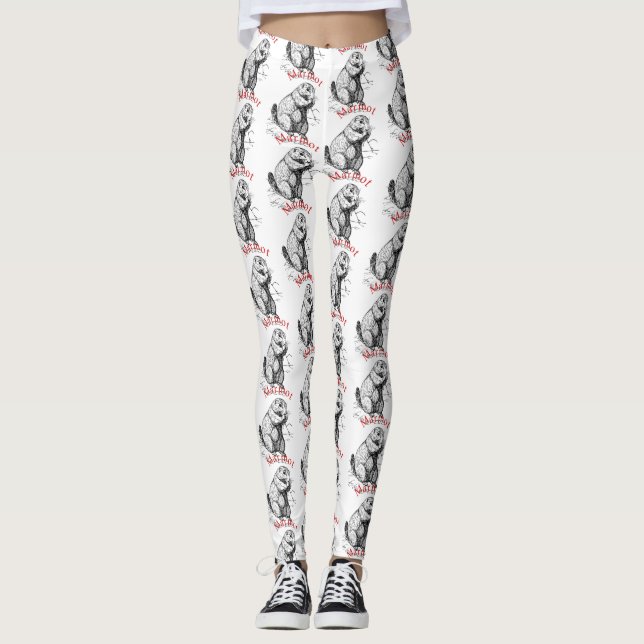 Cute Marmot Animal Thunder_Cove Leggings (Front)