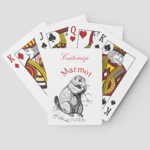 Cute Marmot Animal Thunder_Cove Playing Cards