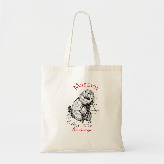 Cute Marmot Animal Thunder_Cove Tote Bag (Front)