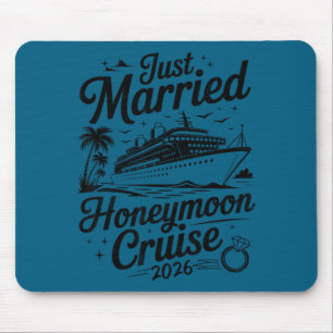 Cute married honeymoon cruise 2026 newlyweds mouse pad