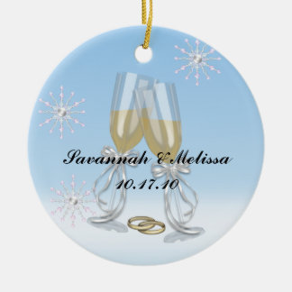 Cute Married; Our First Christmas Ceramic Ornament