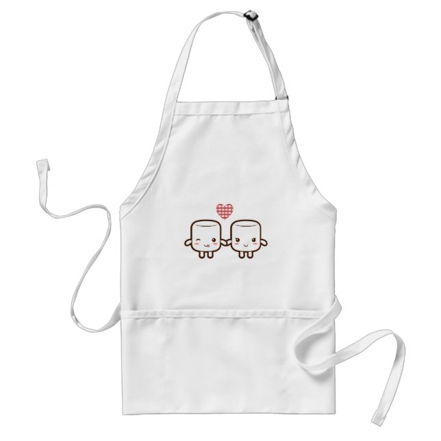 Cute Marshmallow couple Standard Apron (Front)