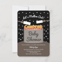 Cute Marshmallow Starry Nighttime Campfire Baby