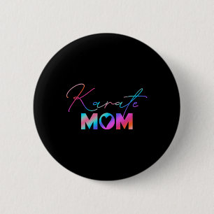Cute Martial Arts Mother's Day Rainbow Karate Mum 6 Cm Round Badge