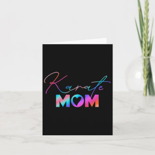 Cute Martial Arts Mother's Day Rainbow Karate Mum Card